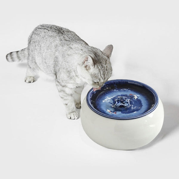Elektrischer Trinkbrunnen aus Keramik für Katzen