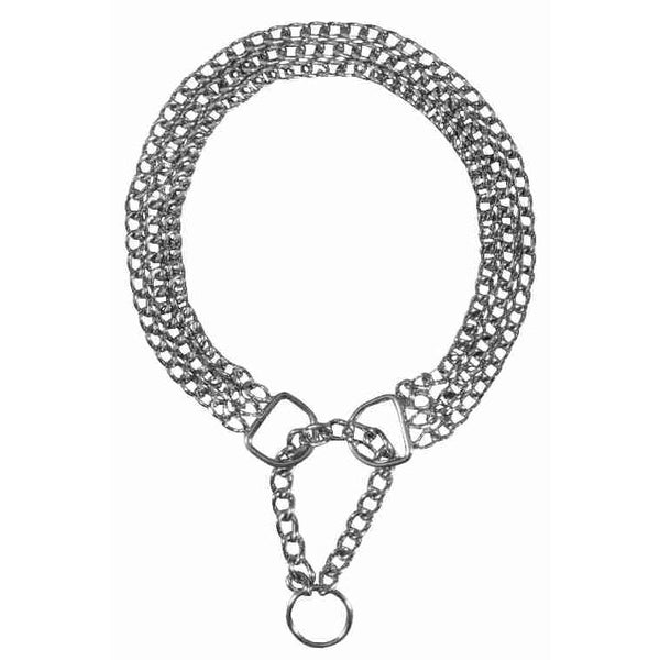 Pull stop chain collar, 3 rows