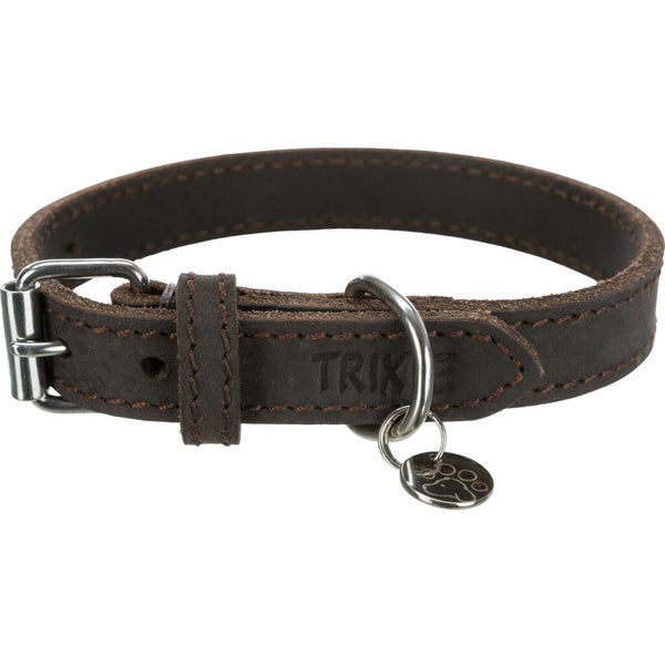 Rustic greased leather collar