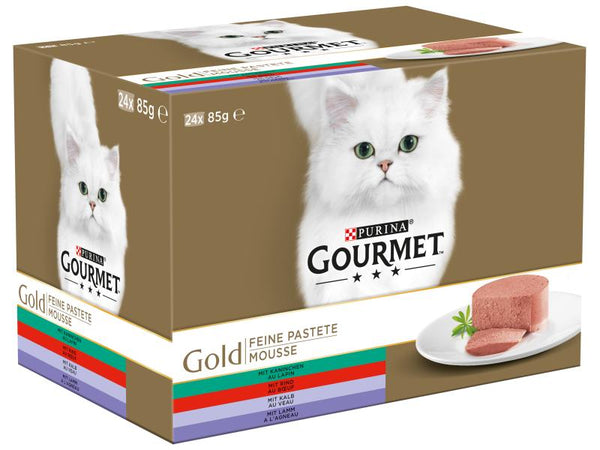 Purina wet food Gourmet Gold fine pate meat, 24x85g