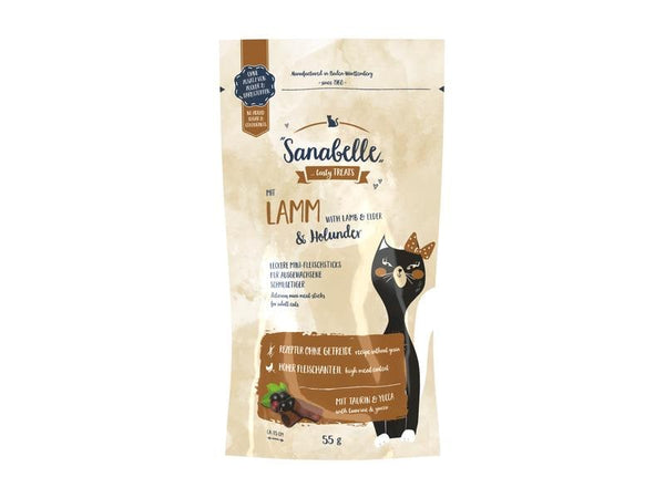 Friandises pour chats agneau et sureau 55gg Sanabelle