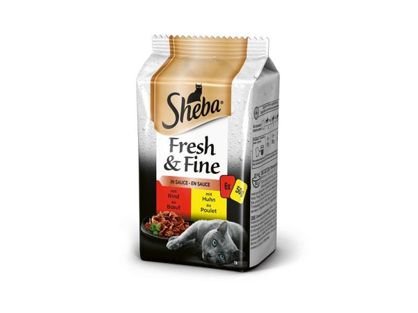 Sheba cibo umido Fresh & Fine in salsa composizione, +6 x 50g