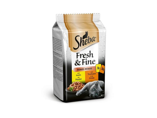 Sheba Wet Food Fresh & Fine in Sauce Poultry Variation, 6 x 50g