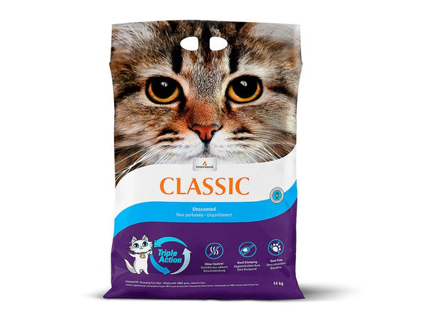 Litière pour chat sans parfum - Intersand Classic (14kg)
