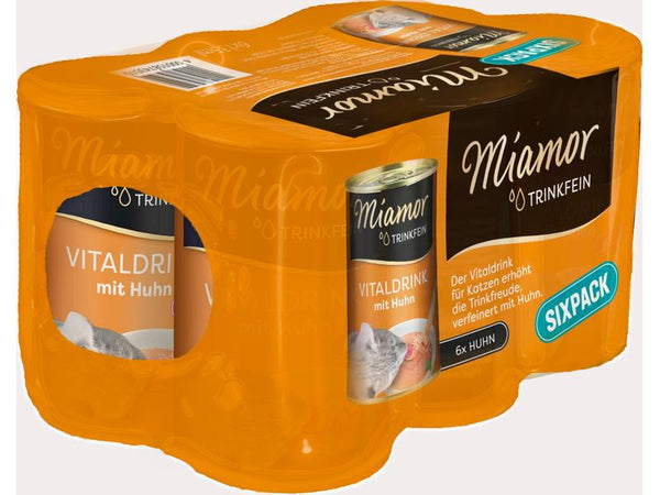 Cat Snack Tin Trinkfein Vital Drink Poulet, 6 x 135 ml Miamor 