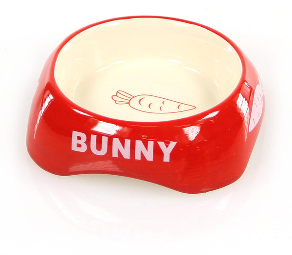 godets en céramique Bunny rouge 13.5x13.5x4cm