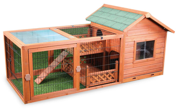 Rodent stable Pedro with 2 floors, outdoor enclosure