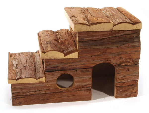 Hamster house with stepped roof