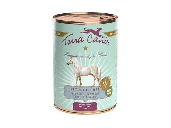 Terra Canis wet food Menue grain free with horse