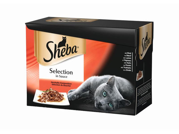 Sheba Wet Food Selection in Sauce Hearty Composition,12x85g