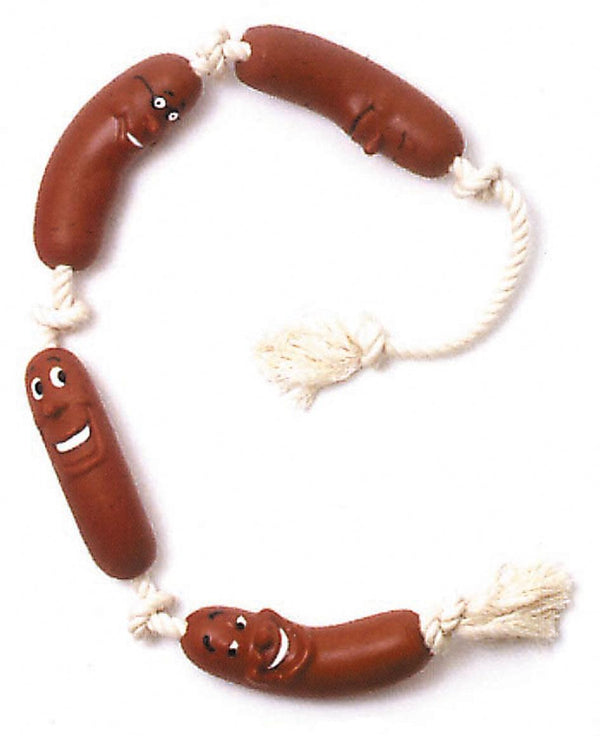 Dog toy Sausages on a string