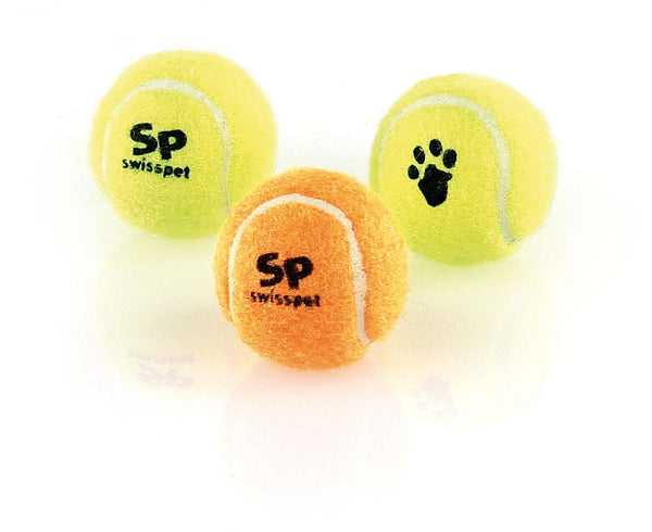 Rubber tennis ball dog toy