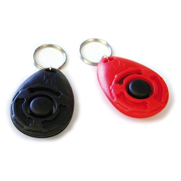 Acoustic clicker with key ring