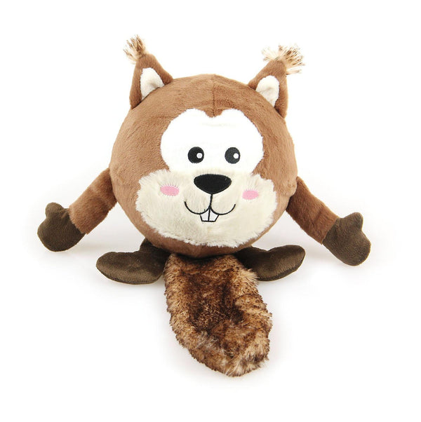 Faceball plush squirrel with squeaker