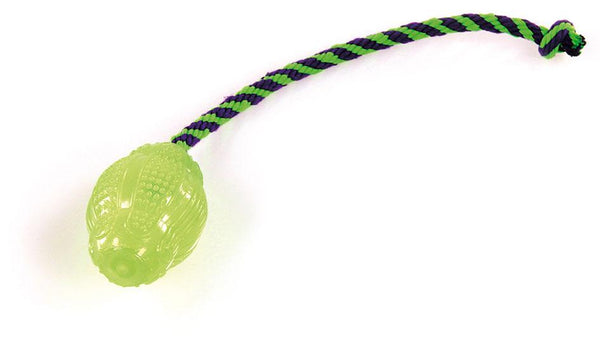 Les jouets pour chiens brillent avec une corde