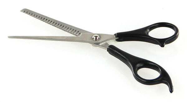 Fur thinning scissors, one-sided