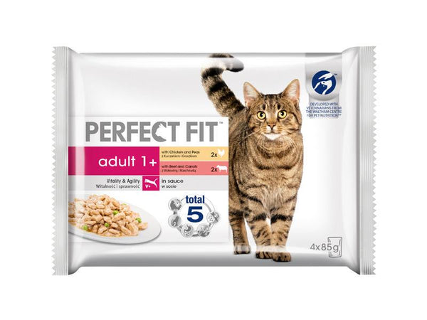 Perfect Fit Wet Food Adult 1+ Beef & Chicken 4x85g