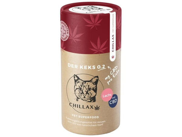 Integratore alimentare per gatti CHILLAX biscotto CBD salmone - 0,2 mg
