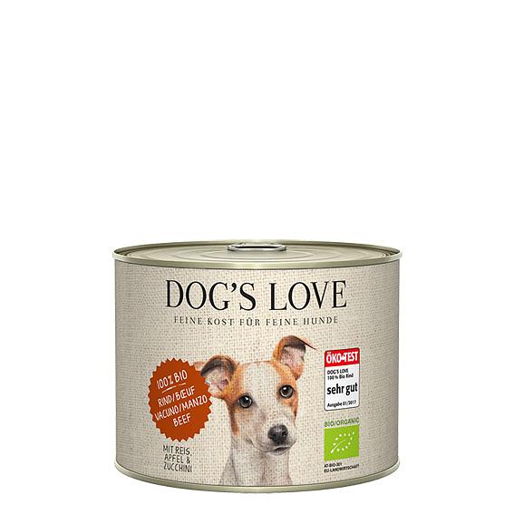 Dog's Love boeuf bio, riz, pomme &amp; courgette