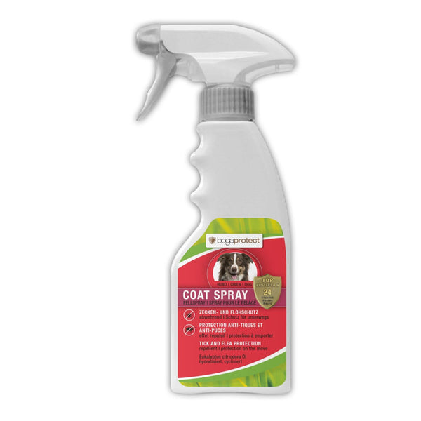 Spray per il pelo del cane contro zecche e pulci (Bogar)
