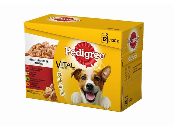 Pedigree Wet Food Adult Favourites in Jelly, 12x100g
