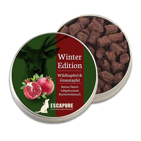 ESCAPURE candy tin game with pomegranate