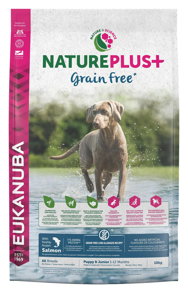 Eukanuba NaturePlus+ Grainfree, Saumon, Junior