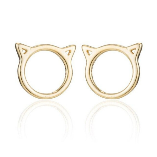 Ear studs with cat ears
