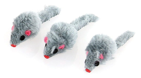 Chat jouet fourrure souris 3 pcs