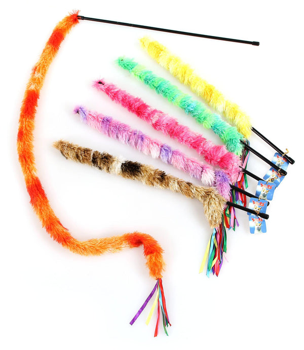 Plush feather cat fishing rod