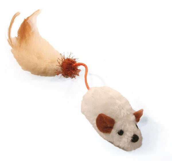 Fur mouse with feather
