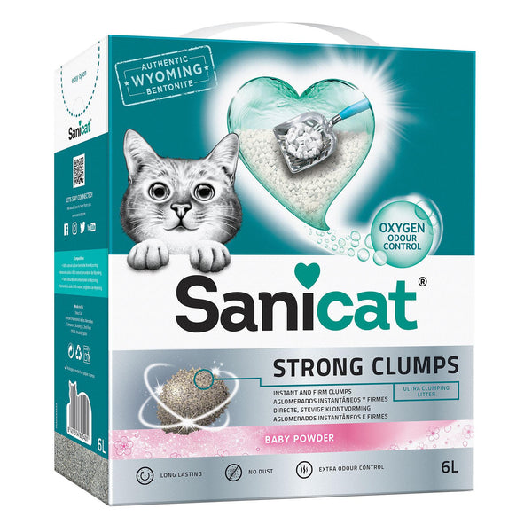 Sanicat Cat Litter Strong Clumps Baby Powder