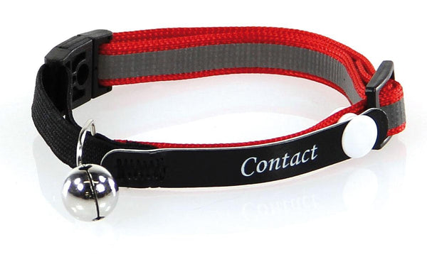 swisspet cat collar ReflectLine with contact tape