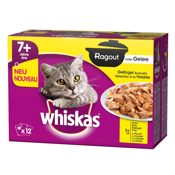 Whiskas 7+ ragout, pollame in gelée