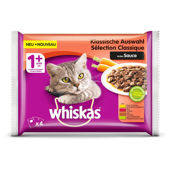 Sélection Whiskas 1+ en sauce sélection de viandes