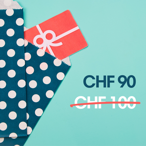 Chèque cadeau - Payez seulement 90 CHF au lieu de 100 CHF