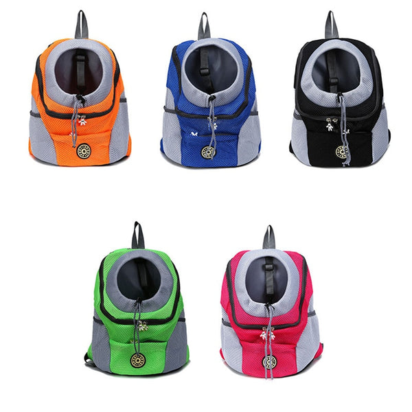 Transport backpack with outside pockets