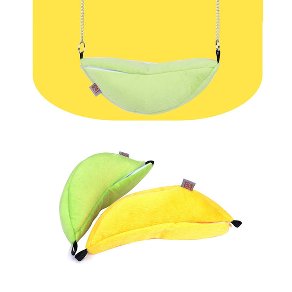 Amaca per criceti con design a banana