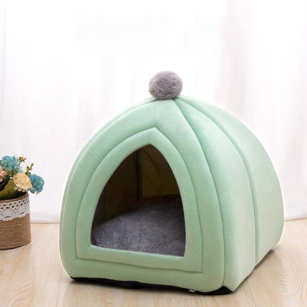 Grotte pour chat avec coussins amovibles