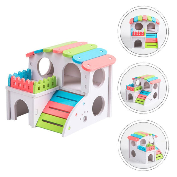 Hamster house in rainbow colors