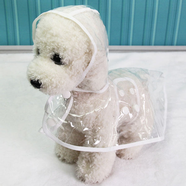 Mantellina da pioggia trasparente per cani
