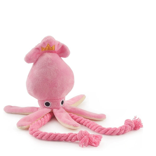 Stuffed octopus with squeaker