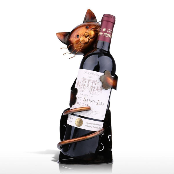 Porte-bouteille de vin chat