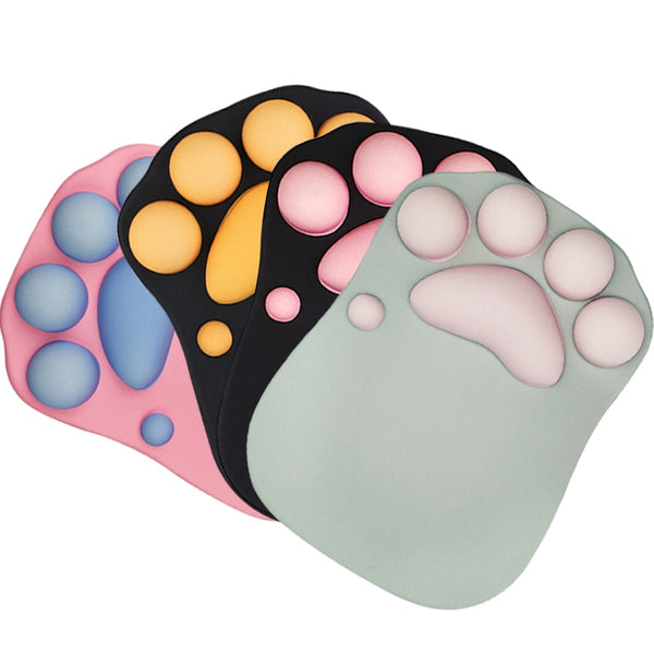 Relief mouse pad with cute paws