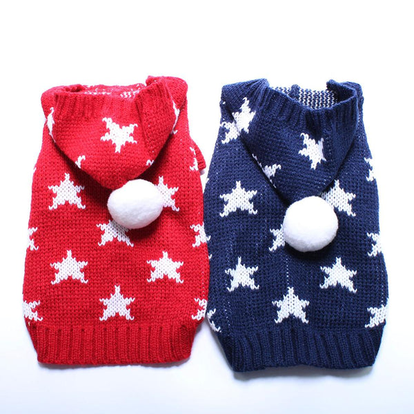 Hooded Wool Sweater for Dogs