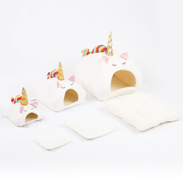 Cuddle den for rodents in unicorn design