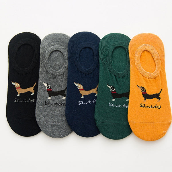 5 Paar Socken mit Hundemotiv