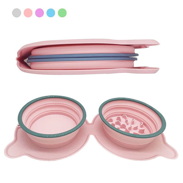 Collapsible silicone travel bowl