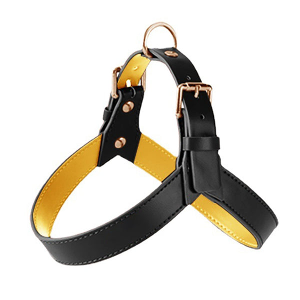 Simple dog harness made of imitation leather
