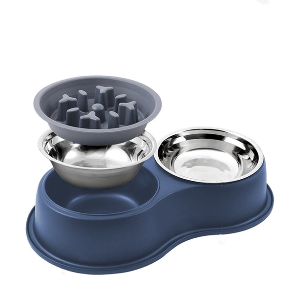 Double bowl with anti-sling insert